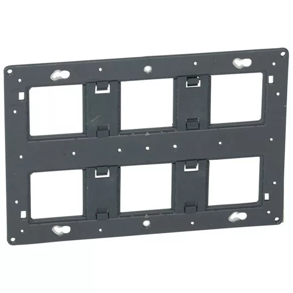 Support grand format Batibox pour Legrand Mosaic - 2 x 3 postes - 2 x 6/8 modules